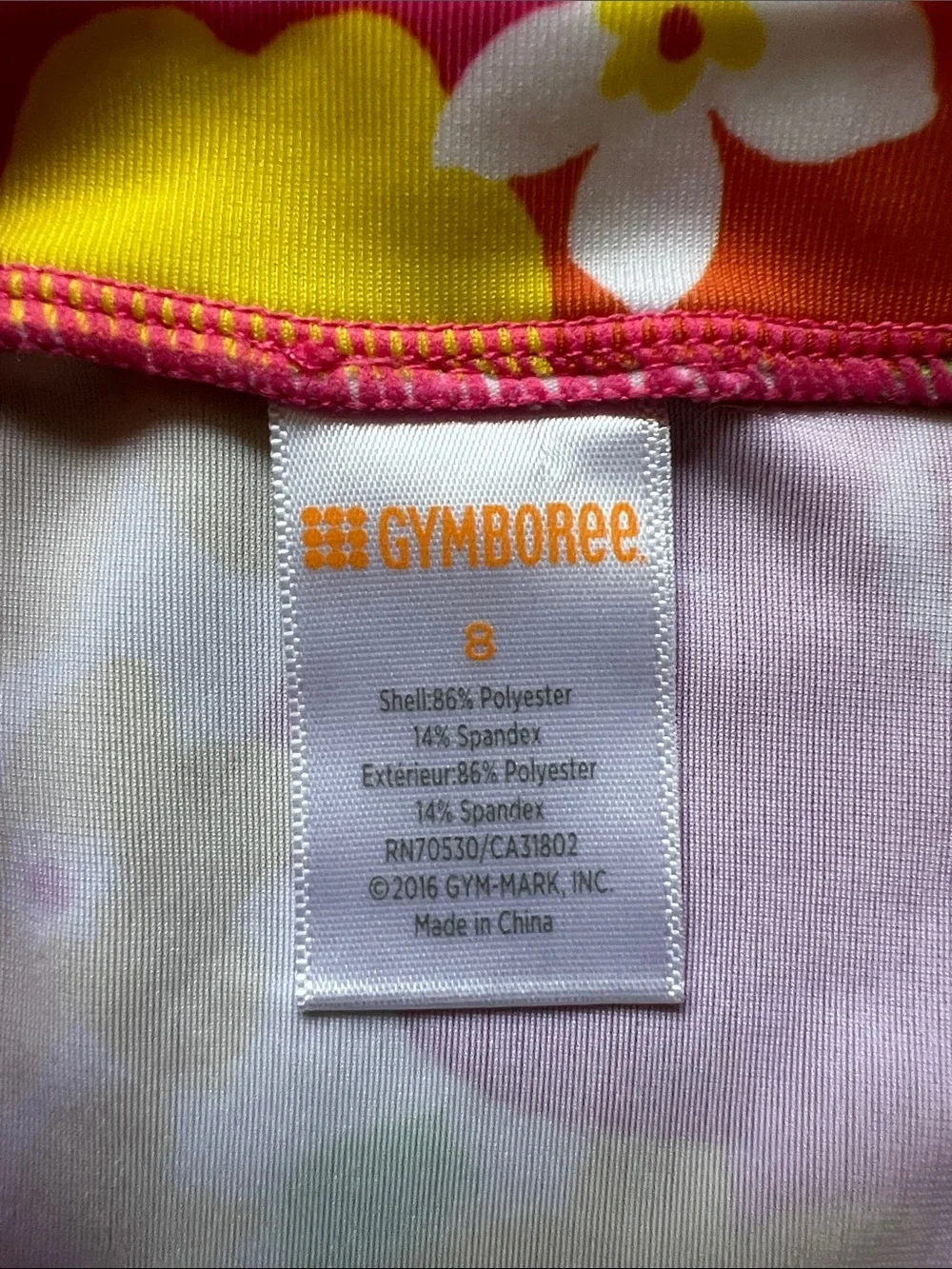 Gymboree Girls Multicolor Floral 3-Piece Summer Swim Set Size 8